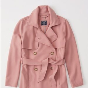 Abercrombie Pink Trench Coat